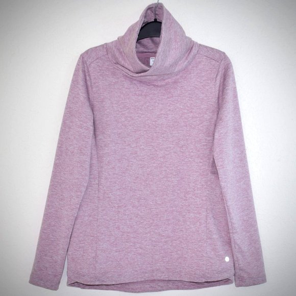 Apana Tops Apana Funnel Neck Activewear Top S Purple Long Sleeve